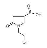 1-(2-Hydroxyethyl)-5-oxopyrrolidine-3-carboxylic acid Structure