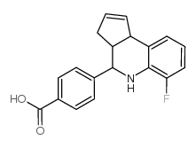 4-(6-氟-3a,4,5,9b-四氢-3H-环戊基[c]喹啉)-苯甲酸结构式