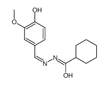 N'-[(E)-(3-methoxy-4-oxocyclohexa-2,5-dien-1-ylidene)methyl]cyclohexanecarbohydrazide Structure