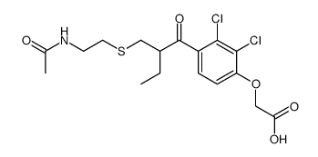 {4-[2-(2-Acetylamino-ethylsulfanylmethyl)-butyryl]-2,3-dichloro-phenoxy}-acetic acid Structure