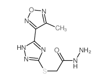 2-[[5-(4-methyl-1,2,5-oxadiazol-3-yl)-1H-1,2,4-triazol-3-yl]sulfanyl]acetohydrazide结构式