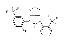 1-[2-chloro-5-(trifluoromethyl)phenyl]-3-[2-(trifluoromethyl)phenyl]-4,5-dihydro-2H-pyrrolo[2,3-c]pyrazole Structure