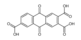 9,10-dioxoanthracene-2,3,6-tricarboxylic acid Structure