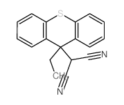 Propanedinitrile,2-(9-ethyl-9H-thioxanthen-9-yl)- structure