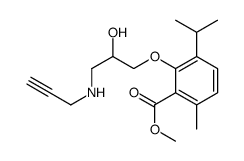 3-[2-Hydroxy-3-(2-propynylamino)propoxy]-p-cymene-2-carboxylic acid methyl ester结构式