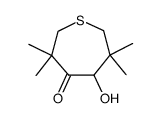 5-hydroxy-3,3,6,6-tetramethylthiepan-4-one结构式