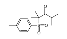 2,4-dimethyl-2-(4-methylphenyl)sulfonylpentan-3-one结构式