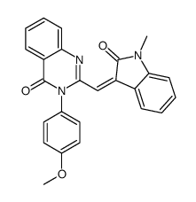 3-(4-methoxyphenyl)-2-[(1-methyl-2-oxoindol-3-ylidene)methyl]quinazolin-4-one Structure