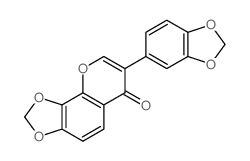 6H-1,3-Dioxolo[4,5-h][1]benzopyran-6-one,7- (1,3-benzodioxol-5-yl)- Structure