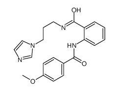 N-(3-imidazol-1-ylpropyl)-2-[(4-methoxybenzoyl)amino]benzamide结构式