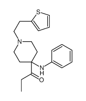 1-[4-anilino-1-(2-thiophen-2-ylethyl)piperidin-4-yl]propan-1-one Structure