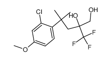 4-(2-chloro-4-methoxyphenyl)-2-hydroxy-4-methyl-2-(trifluoromethyl)pentan-1-ol结构式