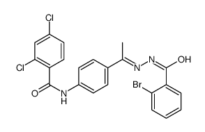 N-[4-[N-[(2-bromobenzoyl)amino]-C-methylcarbonimidoyl]phenyl]-2,4-dichlorobenzamide Structure