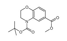 2,3-dihydro-benzo[1,4]oxazine-4,6-dicarboxylic acid 4-tert-butyl ester 6-methyl ester结构式