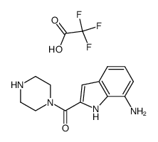 (7-Amino-1H-indol-2-yl)-piperazin-1-yl-methanone trifluoroacetate salt Structure