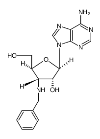 2-(6-AMINO-9H-PURIN-9-YL)-4-(BENZYLAMINO)-5-(HYDROXYMETHYL)TETRAHYDROFURAN-3-OL Structure