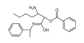 [(3S)-3-amino-1-oxo-1-[[(1R)-1-phenylethyl]amino]heptan-2-yl] benzoate Structure