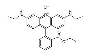 9-(2-ethoxycarbonyl-phenyl)-3,6-bis-ethylamino-xanthylium, chloride结构式