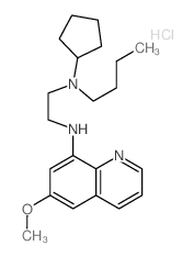 1,2-Ethanediamine,N1-butyl-N1-cyclopentyl-N2-(6-methoxy-8-quinolinyl)-, hydrochloride (1:2) structure