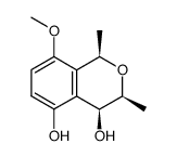 1H-2-Benzopyran-4,5-diol, 3,4-dihydro-8-methoxy-1,3-dimethyl-, (1R,3S,4S)- (9CI) structure