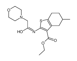 ethyl 5-methyl-2-[(2-morpholin-4-ylacetyl)amino]-4,5,6,7-tetrahydro-1-benzothiophene-3-carboxylate Structure