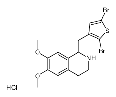 1-(2',5'-dibromo-3'-thenyl)-6,7-dimethoxy-1,2,3,4-tetrahydroisoquinoline hydrochloride Structure