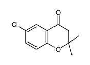 6-氯-3,4-二氢-2,2-二甲基-2H-1-苯并吡喃-4-星空app结构式