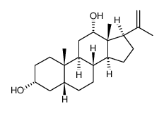 23,24-dinor-5β-chol-20(22)-ene-3α,12α-diol 3-monobenzoate结构式