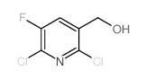 2,6-DICHLORO-5-FLUORO-3-(HYDROXYMETHYL)PYRIDINE结构式