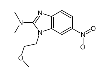 1-(2-methoxyethyl)-N,N-dimethyl-6-nitrobenzimidazol-2-amine结构式