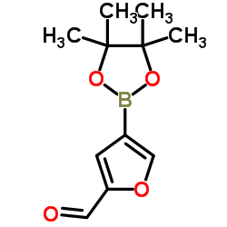 5-Formylfuran-3-boronic acid pinacol ester Structure