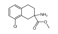 2-Amino-8-chloro-1,2,3,4-tetrahydro-naphthalene-2-carboxylic acid methyl ester结构式