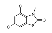 4,6-dichloro-3-methyl-1,3-benzothiazol-2-one结构式