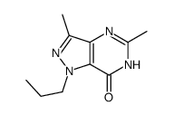 3,5-dimethyl-1-propyl-4H-pyrazolo[4,3-d]pyrimidin-7-one结构式