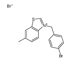 3-[(4-bromophenyl)methyl]-6-methyl-1,3-benzothiazol-3-ium,bromide Structure