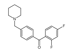 2,4-DIFLUORO-4'-PIPERIDINOMETHYL BENZOPHENONE Structure