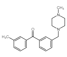 3-METHYL-3'-(4-METHYLPIPERAZINOMETHYL) BENZOPHENONE结构式