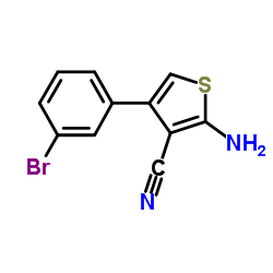 2-Amino-4-(3-bromophenyl)-3-thiophenecarbonitrile Structure