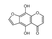 4,9-dihydroxyfuro[3,2-g]chromen-5-one Structure