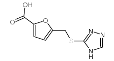 5-(1H-1,2,4-triazol-5-ylsulfanylmethyl)furan-2-carboxylic acid结构式