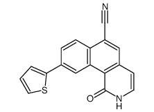 1-oxo-9-thiophen-2-yl-2H-benzo[h]isoquinoline-6-carbonitrile Structure