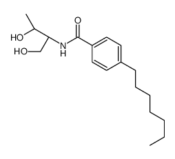 N-[(2S)-1,3-dihydroxybutan-2-yl]-4-heptylbenzamide结构式