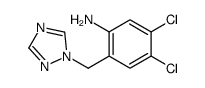 4,5-dichloro-2-(1,2,4-triazol-1-ylmethyl)aniline Structure