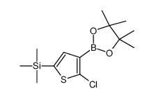 [5-chloro-4-(4,4,5,5-tetramethyl-1,3,2-dioxaborolan-2-yl)thiophen-2-yl]-trimethylsilane Structure