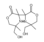 5-(hydroxymethyl)-3-[5-(hydroxymethyl)-3,5-dimethyl-2-oxomorpholin-3-yl]-3,5-dimethylmorpholin-2-one结构式