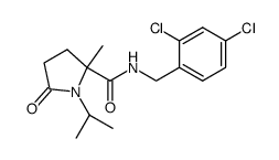 N-[(2,4-dichlorophenyl)methyl]-2-methyl-1-(1-methylethyl)-5-oxoprolinamide结构式