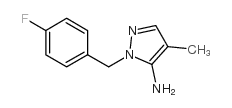 2-[(4-fluorophenyl)methyl]-4-methylpyrazol-3-amine结构式