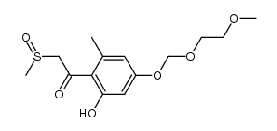 2'-hydroxy-4'-[(β-methoxyethoxy)methoxy]-6'-methyl-2-(methylsulfinyl)acetophenone Structure