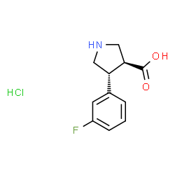 (+/-)-TRANS-4-(3-FLUORO-PHENYL)-PYRROLIDINE-3-CARBOXYLICACIDHCL Structure