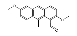 formyl-1 dimethoxy-2,6 methyl-9 anthracene Structure